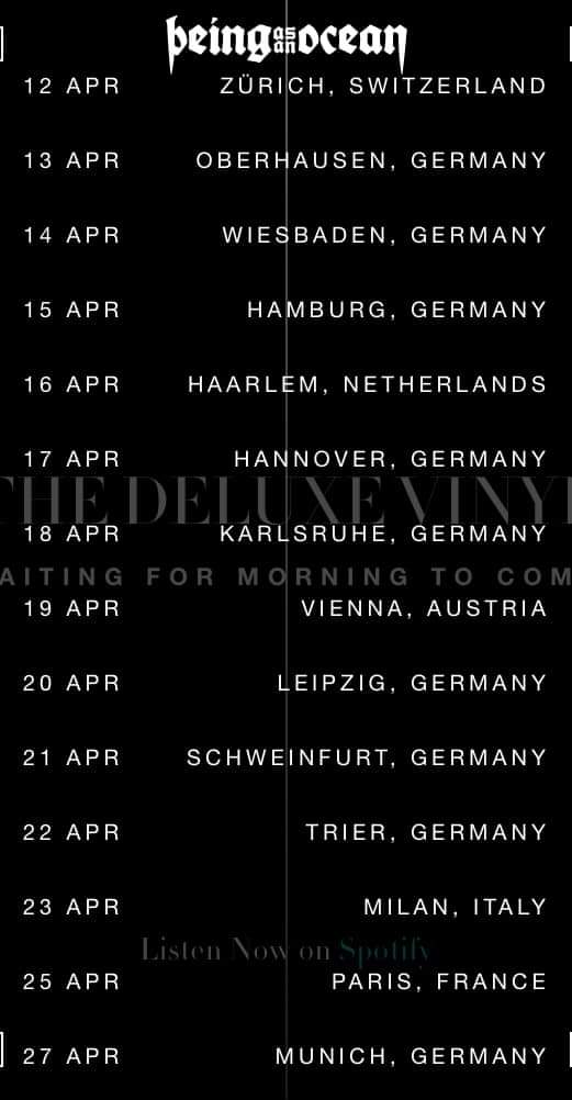 Being As An Ocean auf Club Tour 2019