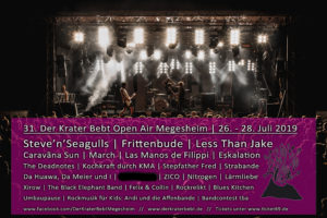 DER KRATER BEBT 2019  - LINE UP