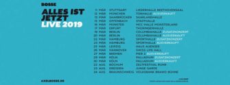 Bosse – Alles Ist Jetzt Tour 2019