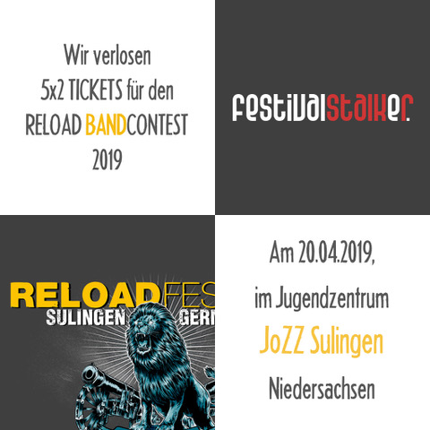 Gewinnspiel 5x2 Tickets für den Reload Bandcontest 2019.