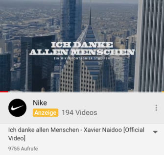 Video : Xavier Naidoo – Ich danke allen Menschen