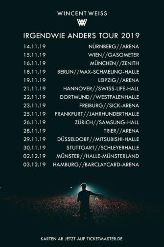 Wincent Weiss auf „Irgendwie anders“ Tour im Herbst
