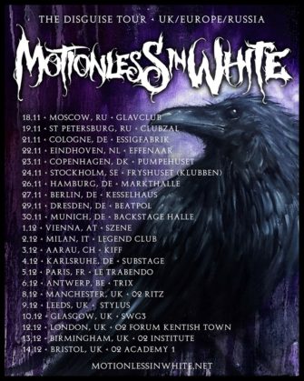 Motionless in White auf Europatournee 2019/20
