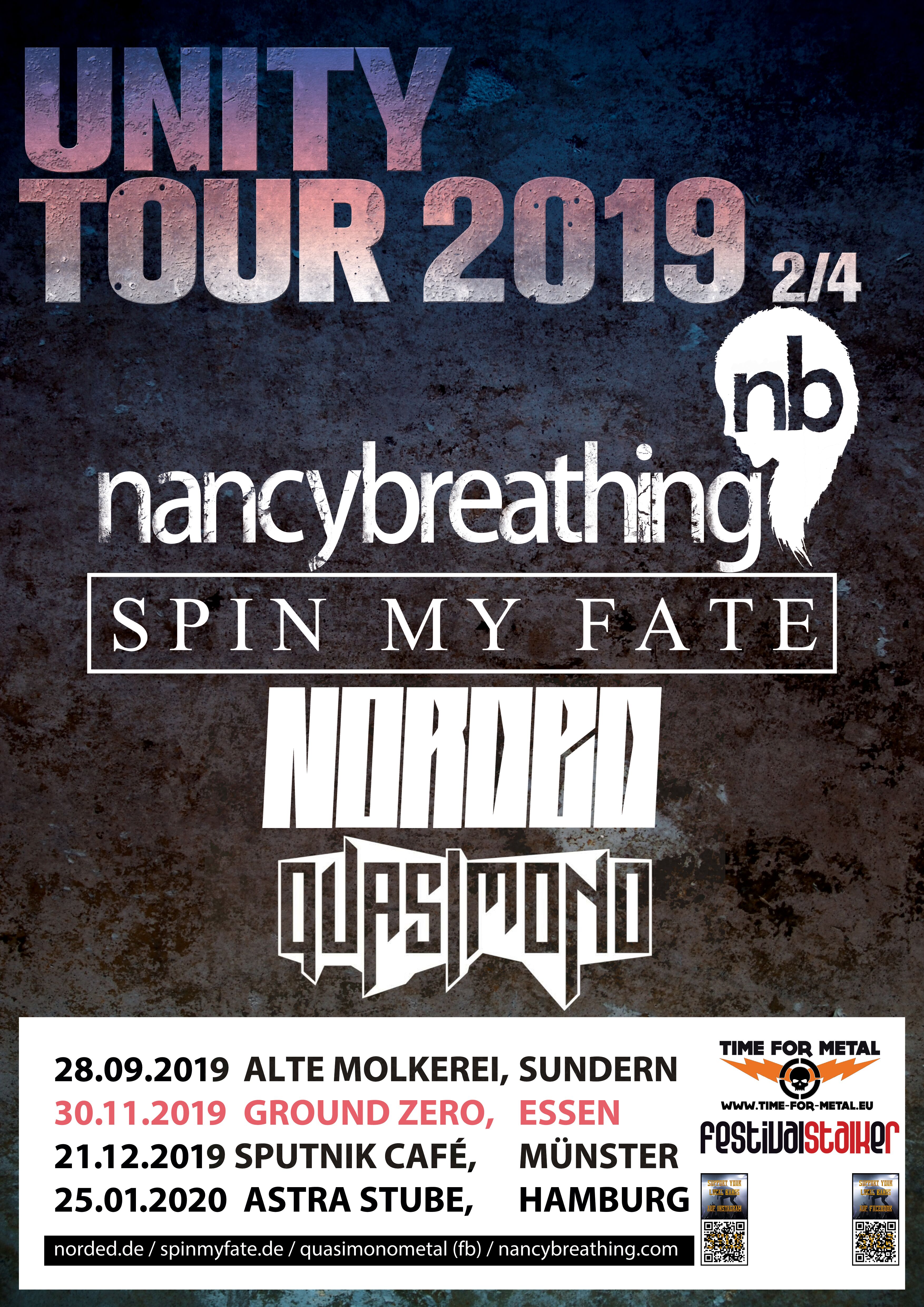 FS Präsentiert UNITY FESTIVAL 4 Bands, 4 Städte, 4 Festivals.