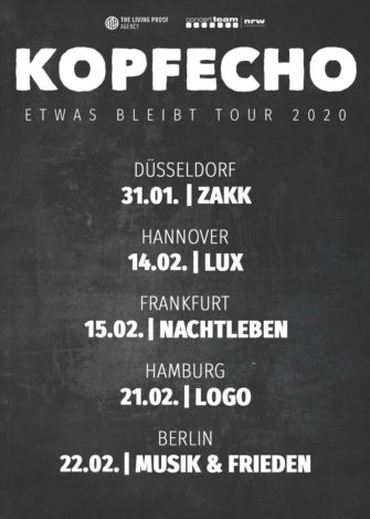 Tour: Kopfecho – Etwas bleibt Tour 2020