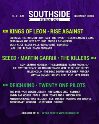 Southside 2020 Bands und Spieltage