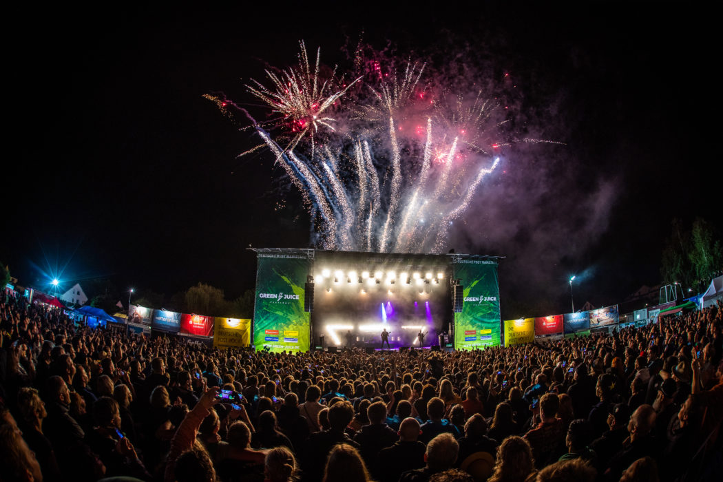 Feuerwerk auf dem Green Juice Festival 2019.Foto: Rainer Keuenhof