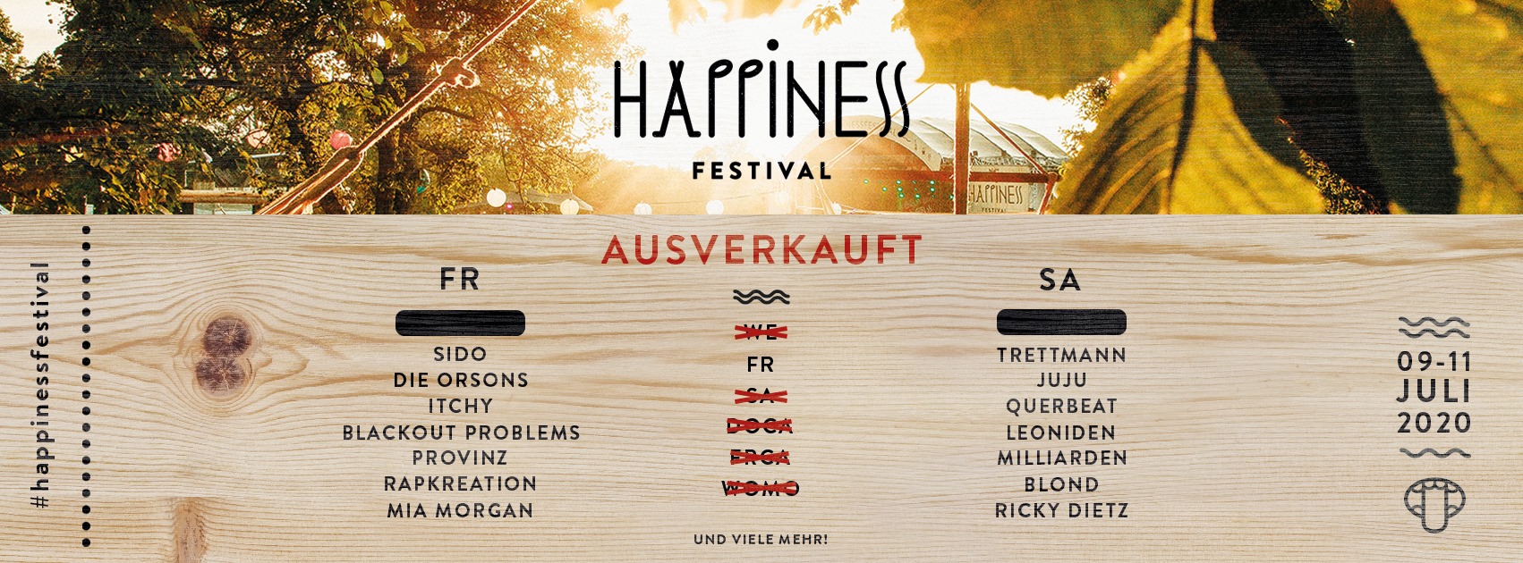 Happiness Festival 2020 das Line Up ist bald komplett