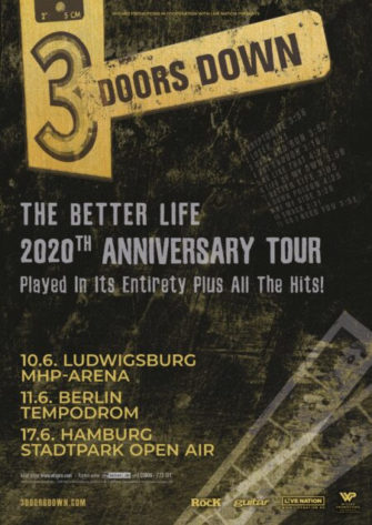 The Better Life 2020th Anniversary Tour von 3 Doors Down