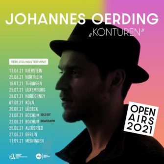 Johannes Oerding – Open Air Konzerte auf 2021 verlegt