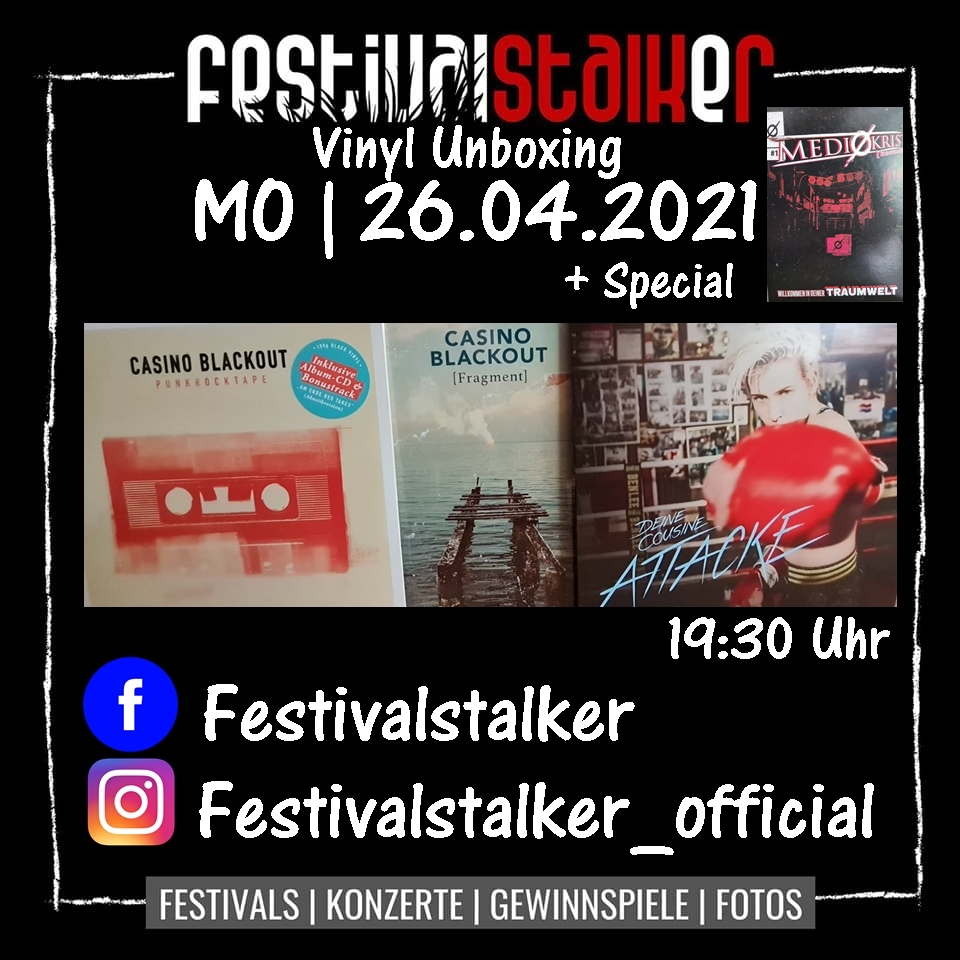 Festivalstalker - Vinyl Unboxing - Live auf Facebook und Instagram