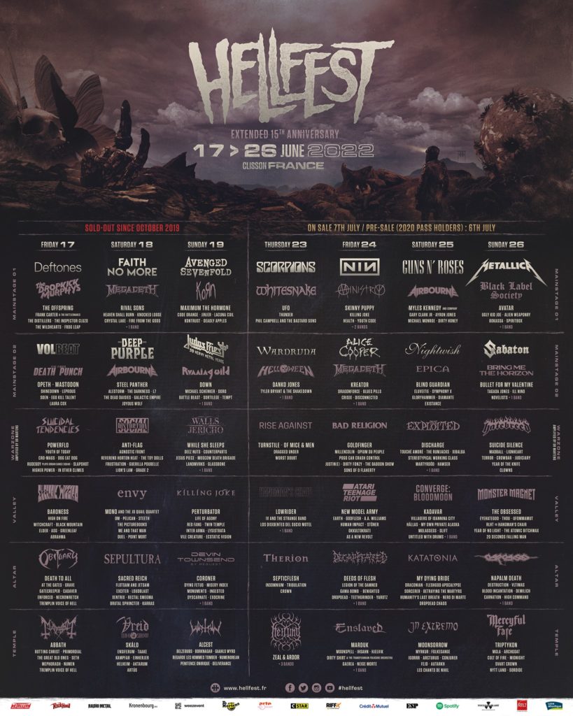 Das Hellfest ballert sein unfassbares Line Up mit über 350 Bands raus!