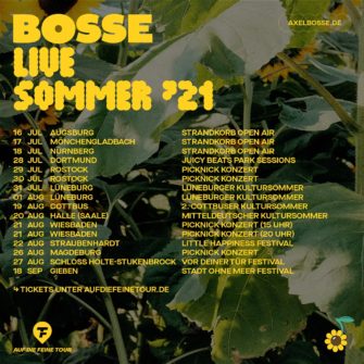 BOSSE – LIVE Sommer 2021