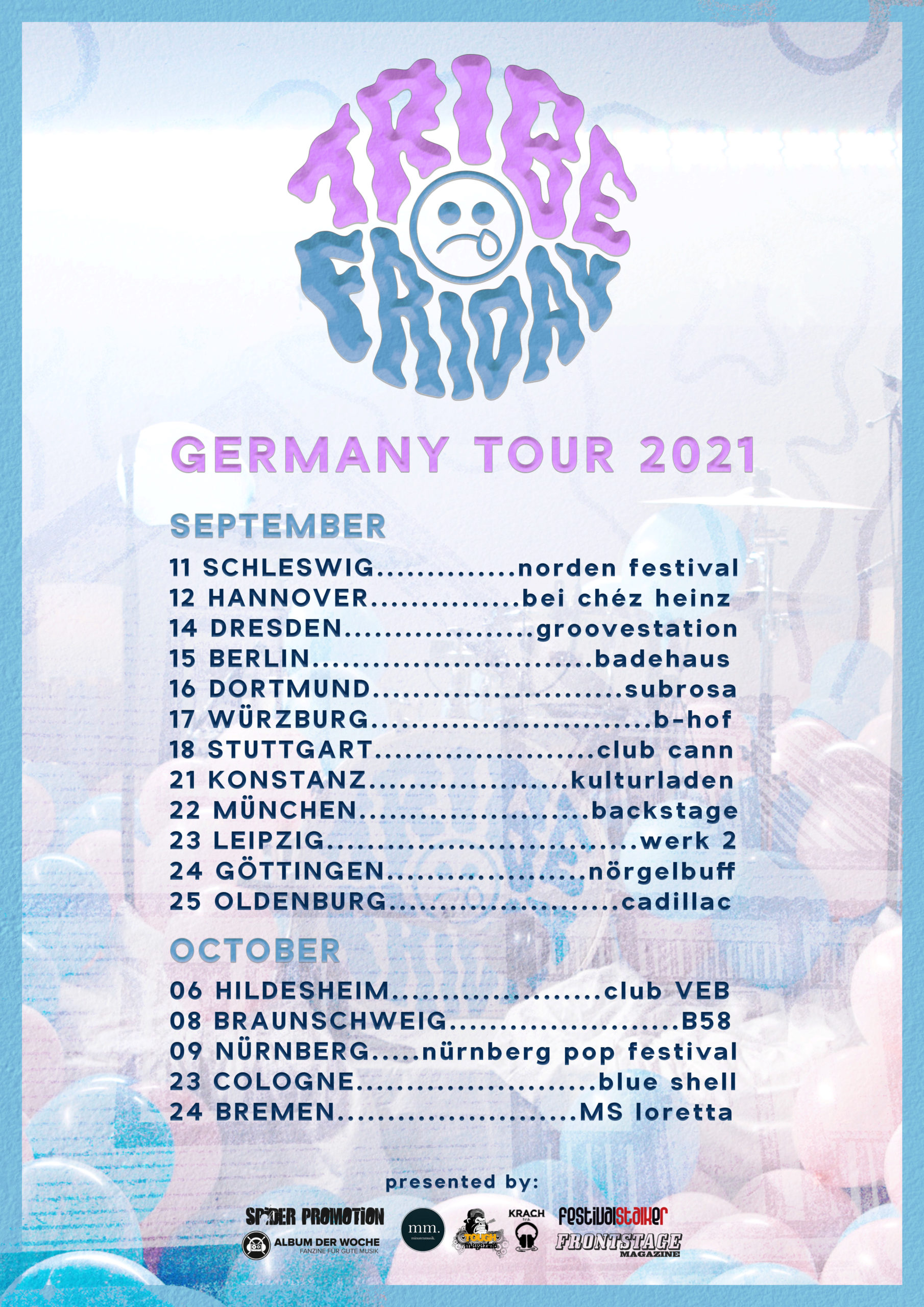 Festivalstalker präsentiert Tribe Friday Germany Tour 2021