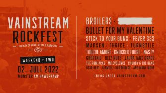 Vainstream Rockfest präsentiert Bandwelle für das zweite Wochenende