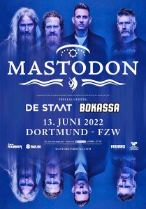 Mastodon mit Special Guests De Staat & Bokassa auf Tour