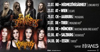 EVIL INVADERS mit CRYPTA auf Headliner Tour 2022
