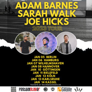 Festivalstalker präsentiert Adam Barnes, Sarah Walk & Joe Hicks January Tour 2023