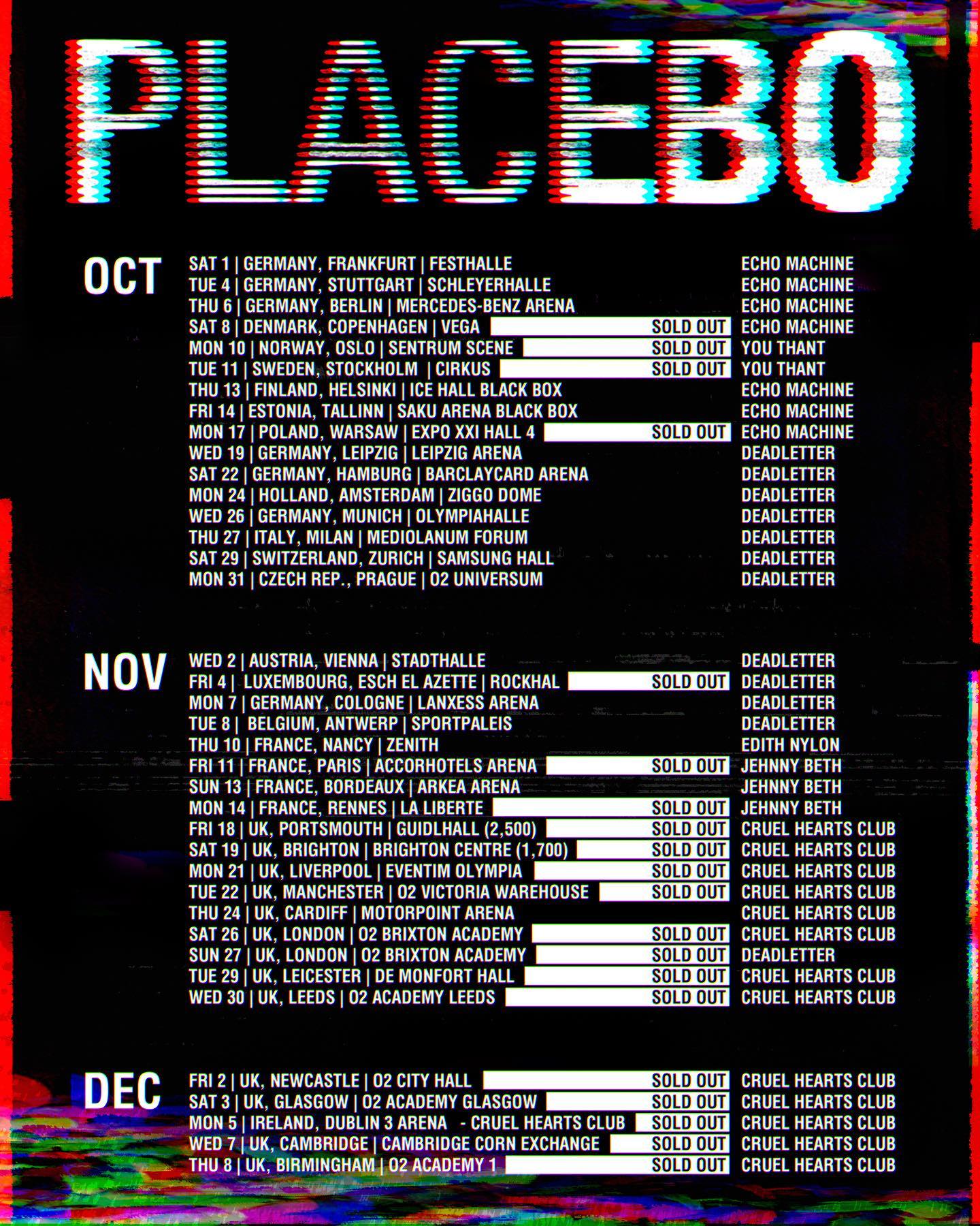 Placebo ist auf UK&EuropaTour