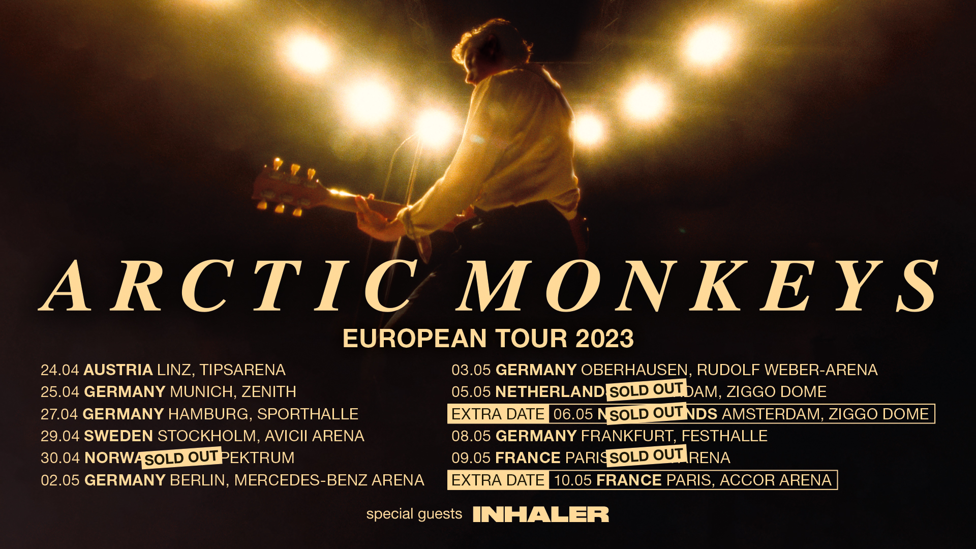 Arctic Monkeys mit neuen Album auf Europa Tour