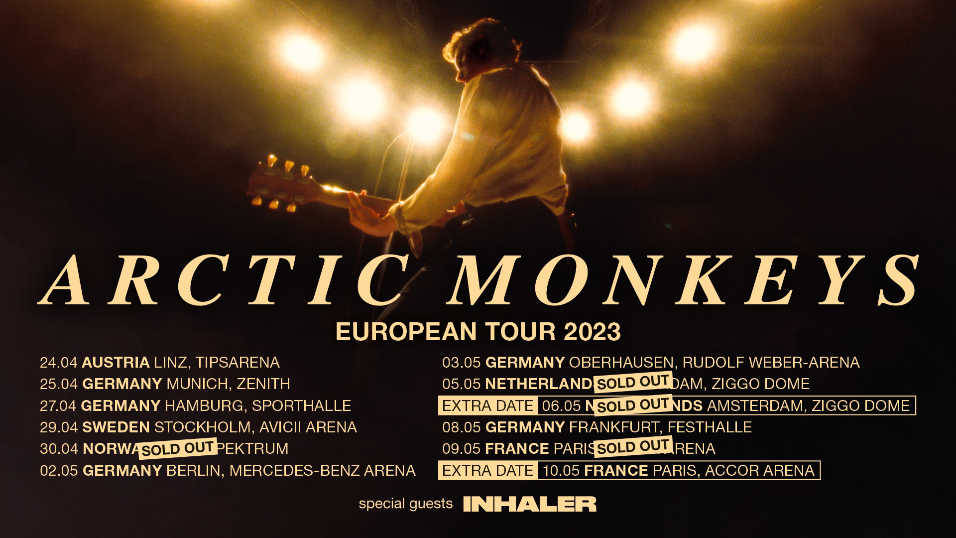 arctic monkeys tour amsterdam