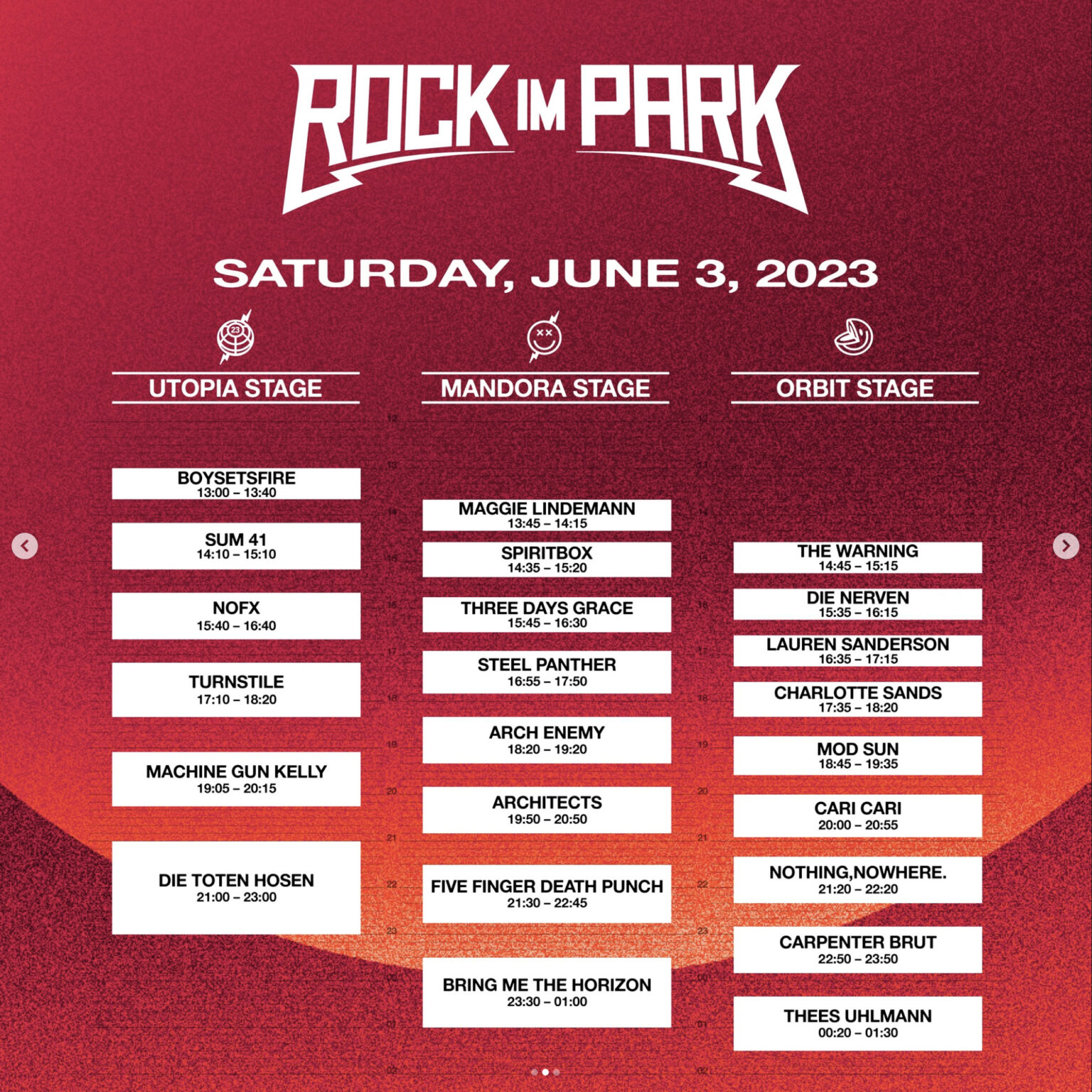 Rock im Park 2023 Finales Lineup und Timetable