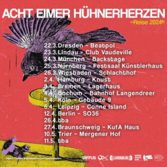 Acht Eimer Hühnerherzen kommen auf „Reise 2024″ Tour