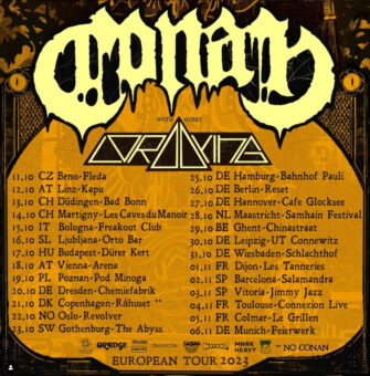 Conan in Oktober 2023 auf Europa-Tour (Support: Lord Dying) – „von Doom bis Tempowechsel“