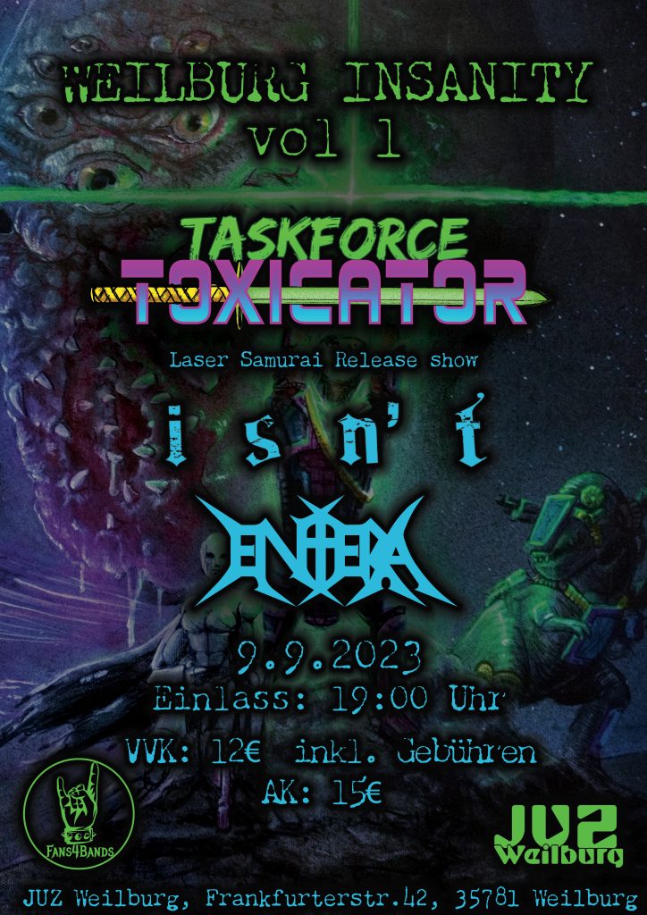 Taskforce Toxicator Release Tour zum neuen Album "Laser Samurai"