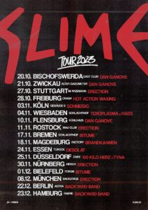 Slime gibt die Supportbands für die Tour bekannt