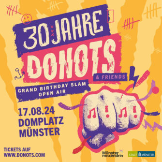 DONOTS kündigen Konzert zum 30-jährigen Jubiläum auf dem Domplatz Münster an