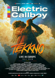 Electric Callboy auf der großen Leinwand mit Konzertfilm zur "TEKKNO" Tour