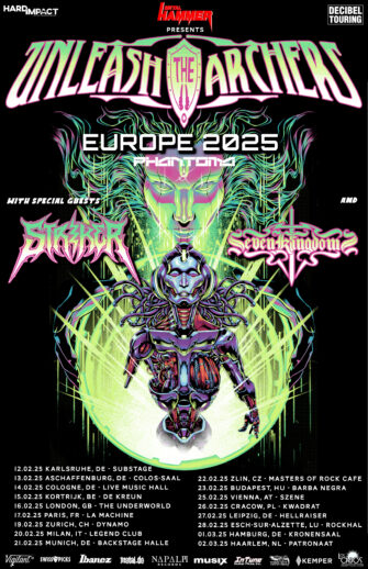 UNLEASH THE ARCHERS kommen auf PHANTOMA EUROPA TOUR 2025