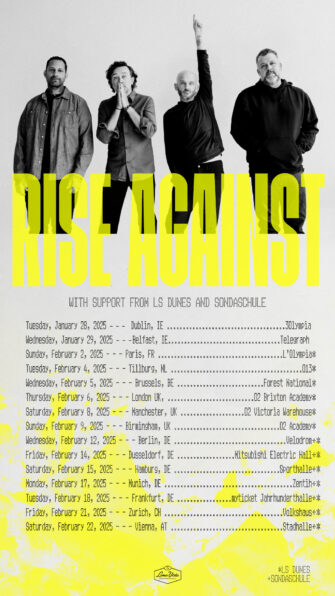 Rise Against kommen 2025 auf Tour