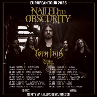 NAILED TO OBSCURITY kündigen Europa-Headliner-Tour für Herbst 2025 an