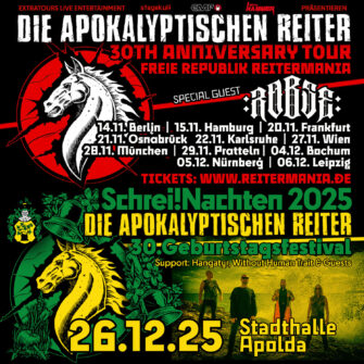 DIE APOKALYPTISCHEN REITER kommen auf 30. JUBILÄUMSTOUR „FREIE REPUBLIK REITERMANIA“