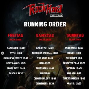 Rock Hard Festival haut Running Order für 2025 raus