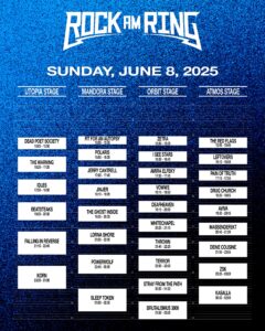 Der große Moment ist da – der Timetable für Rock am Ring 2025