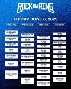 Der große Moment ist da – der Timetable für Rock am Ring 2025