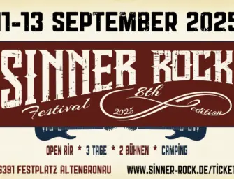 Sinner Rock Festival 12.+13.09.2025 in Sinntal-Altengronau