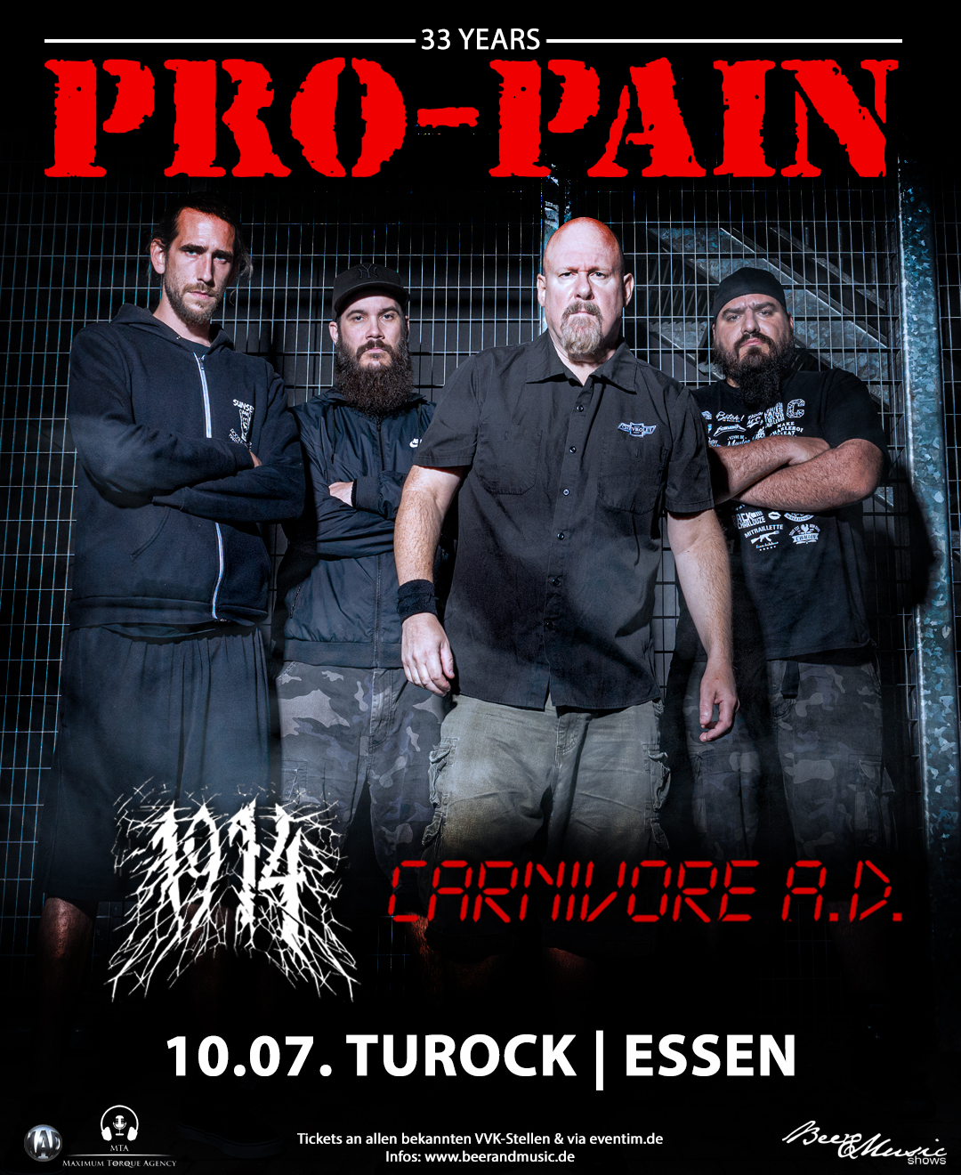 Konzertbericht: 33 Years Pro-Pain feat. Carnivore A.D. & 1914