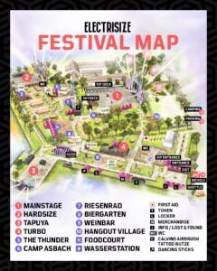 Electrisize mit Camping Map und Timetable 2025