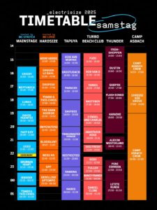 Electrisize mit Camping Map und Timetable 2025