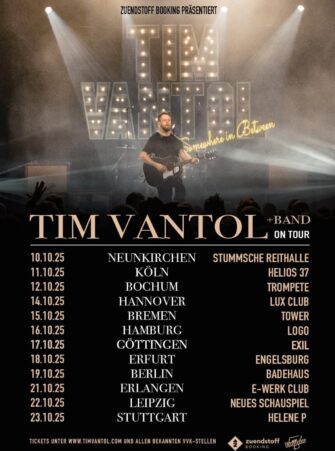 Tim Vantol geht Ende 2025 mit Band auf Tour!