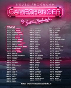 Bastian Bielendorfer geht mit seinem brandneuen Comedy-Programm „GameChanger“ auf Tour