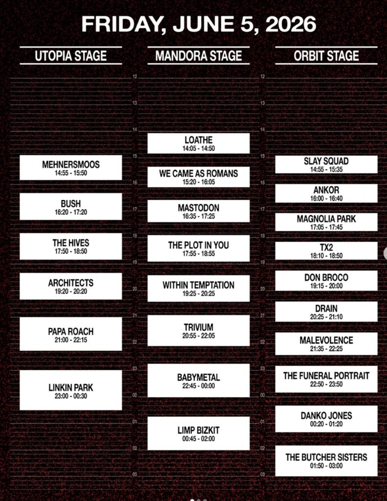 Der große Moment ist da – der Timetable für Rock am Ring 2026 Der große Moment ist da – der Timetable für Rock am Ring 2026