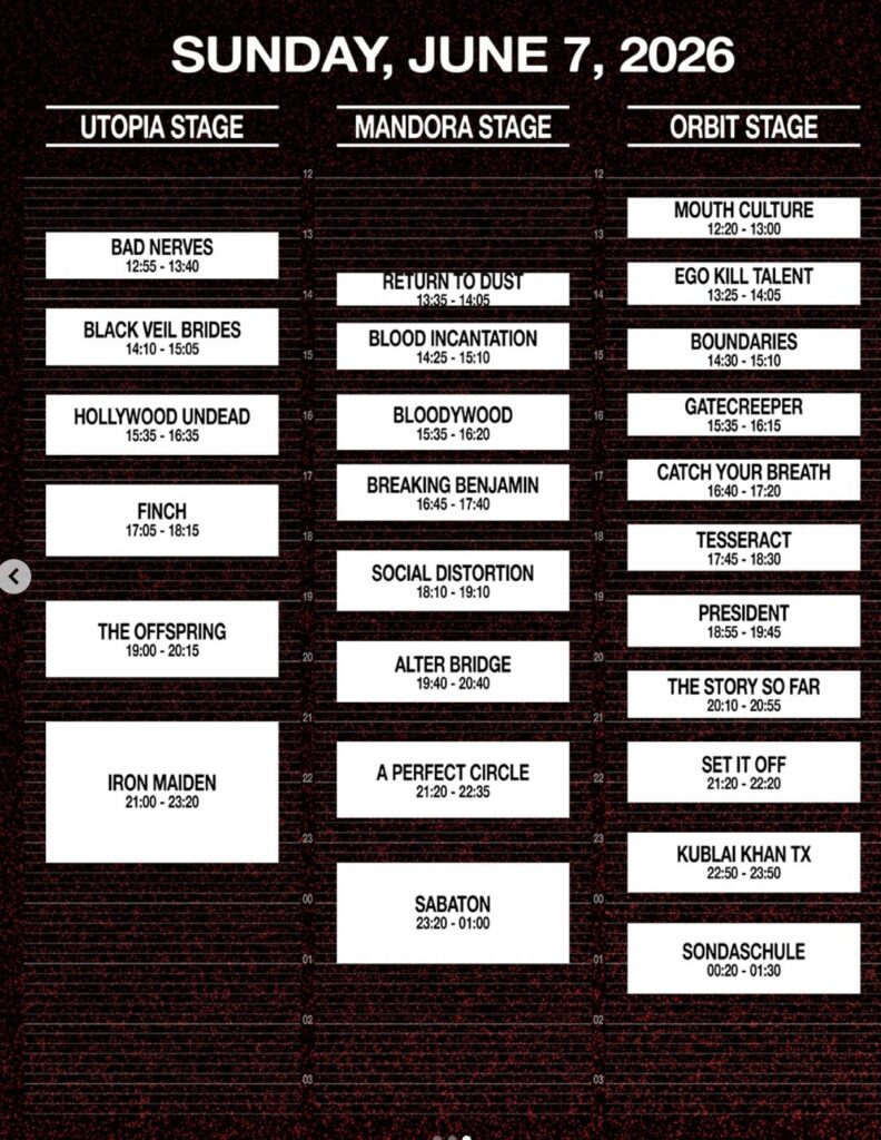 Der große Moment ist da – der Timetable für Rock am Ring 2026 Der große Moment ist da – der Timetable für Rock am Ring 2026