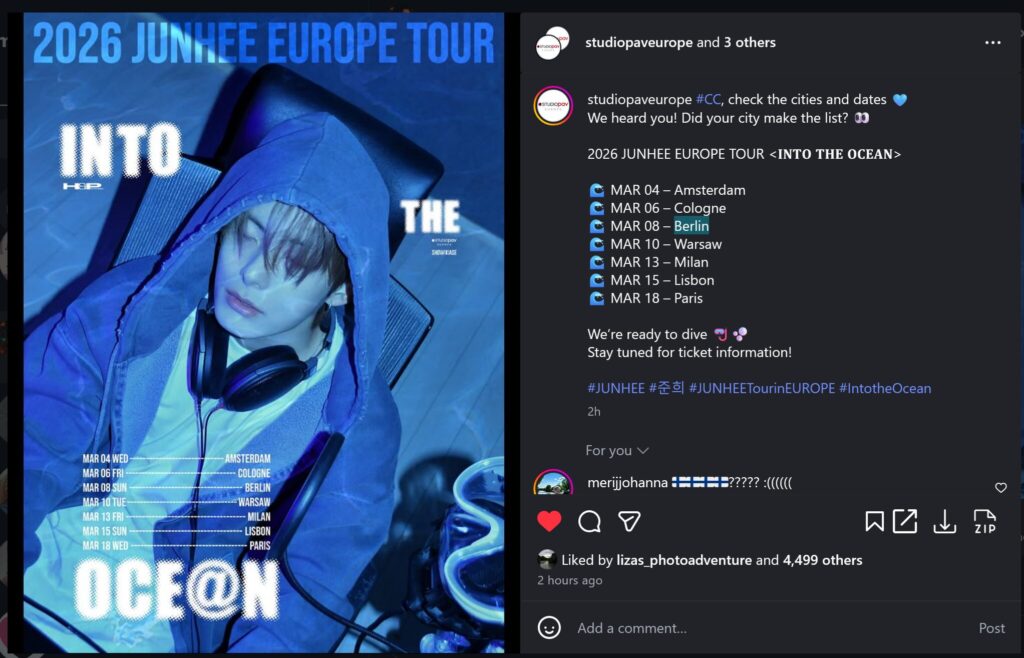 JUNHEE: INTO THE OCE@N kommt nach Deutschland