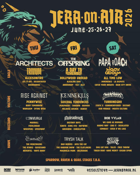 Jera On Air 2026 - Line-up für die Mainstages vollständig Jera On Air 2026 - Line-up für die Mainstages vollständig