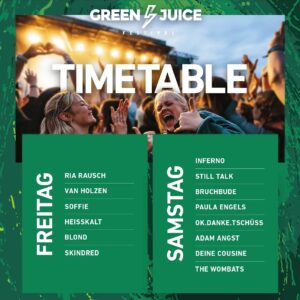 THE WOMBATS und SKINDRED die Headliner des Green Juice Festival 2026